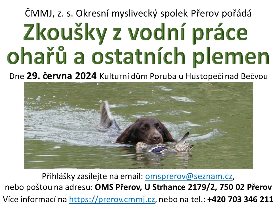 Zkoušky z vodní práce 29.6.2024 Hustopeče nad Bečvou