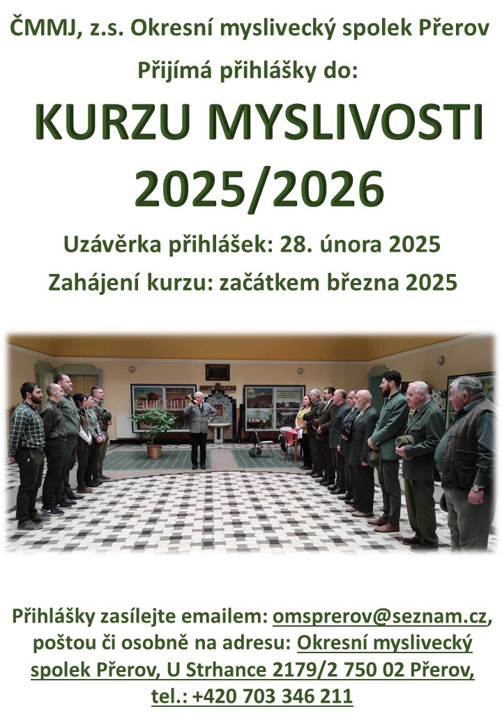 Kurz myslivosti 2025/2026