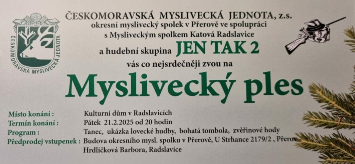 Myslivecký ples OMS Přerov 21.2.2025