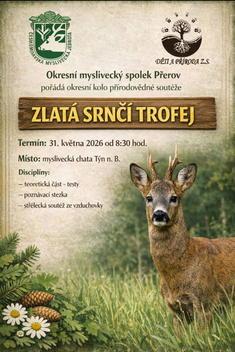 Zlatá srnčí trofej 31.5.2026, Týn nad Bečvou